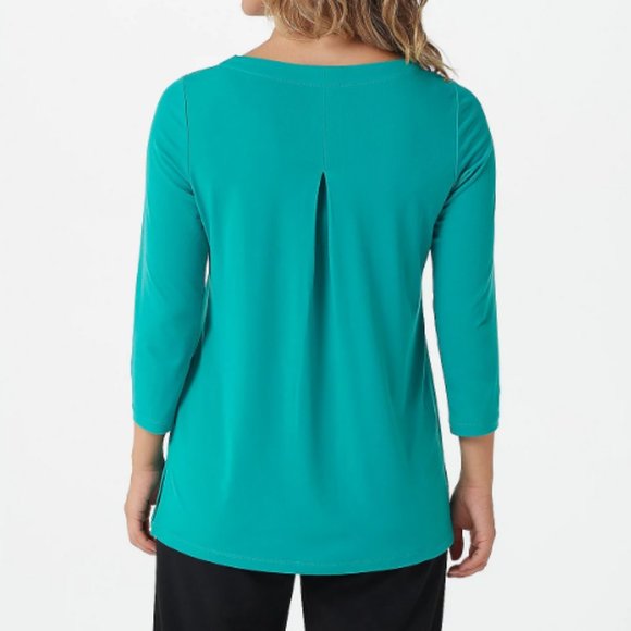 Susan Graver Modern Essentials Liquid Knit Tunic  9822 - Picture 2 of 2